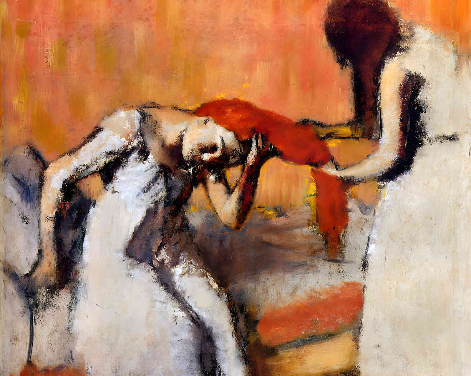 Combing the Hair 1900 Painting by Edgar Degas 8x10" Art Print