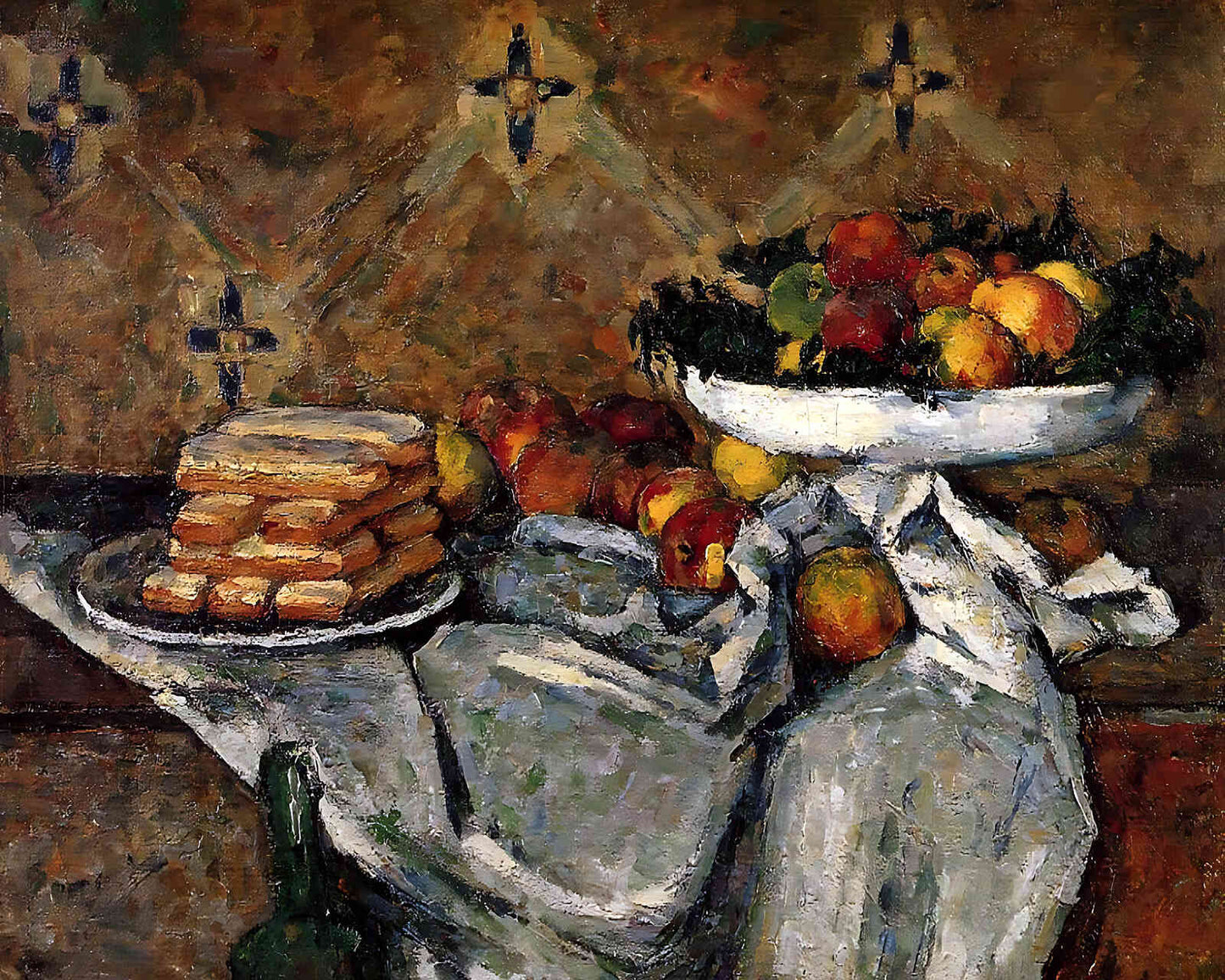 Compotier and Plate of Biscuits Painting by Paul Cezanne 8x10" Art Print