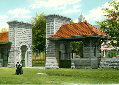 Convent Gate Mobile Alabama in 1906 Vintage Print (7 Sizes) - Premium Print