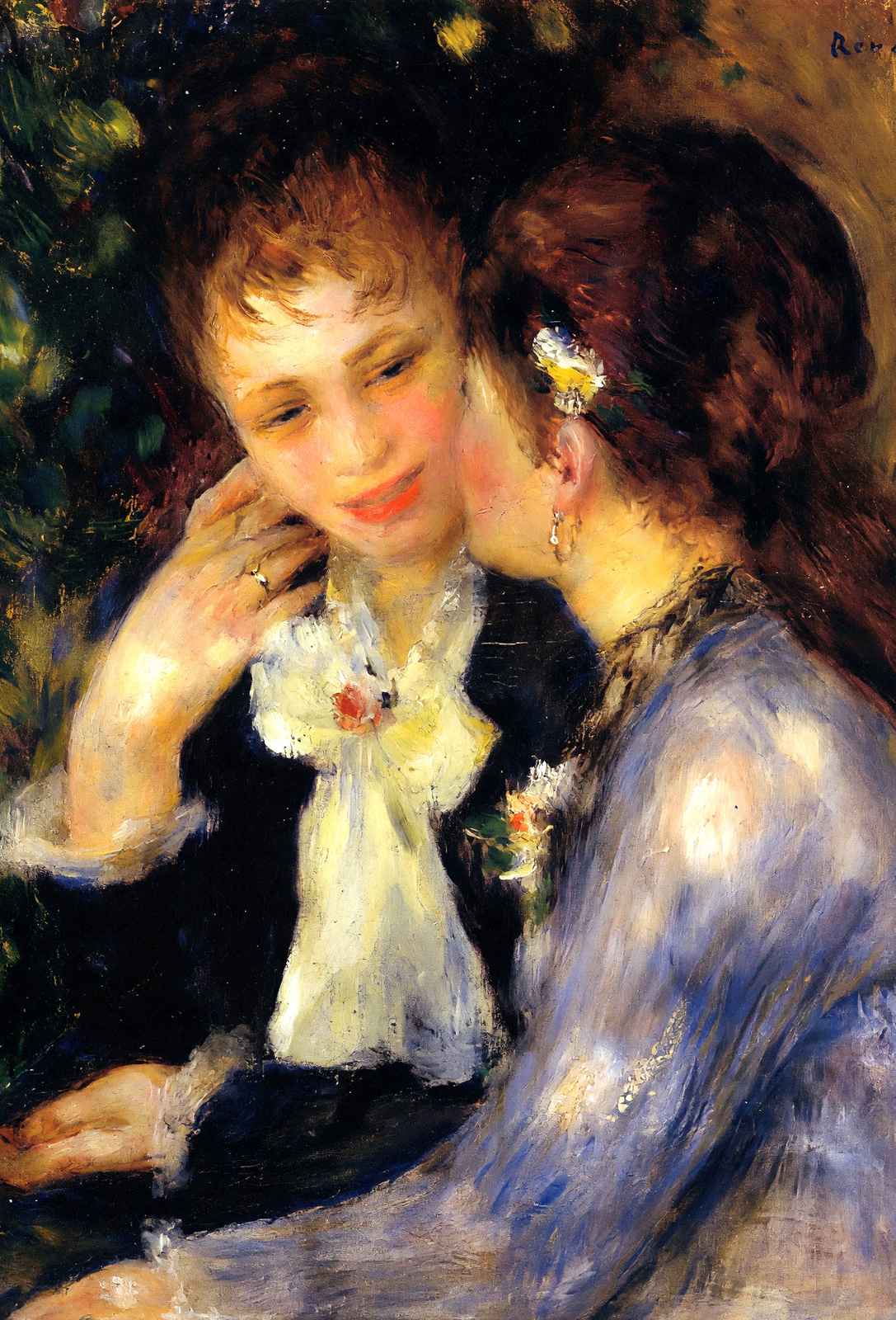 Confidences Art Print 1878 Painting by Pierre-Auguste Renoir (6 Sizes)