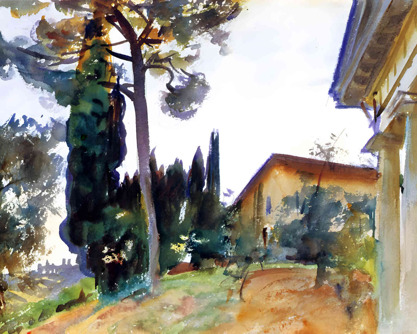 Corfu 1909 Painting by John Singer Sargent 8x10" Art Print