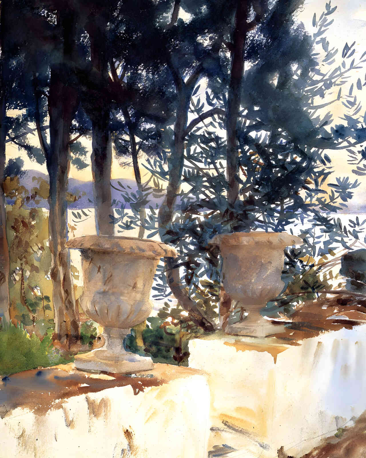 Corfu the Terrace 1909 Painting by John Singer Sargent 8x10" Art Print