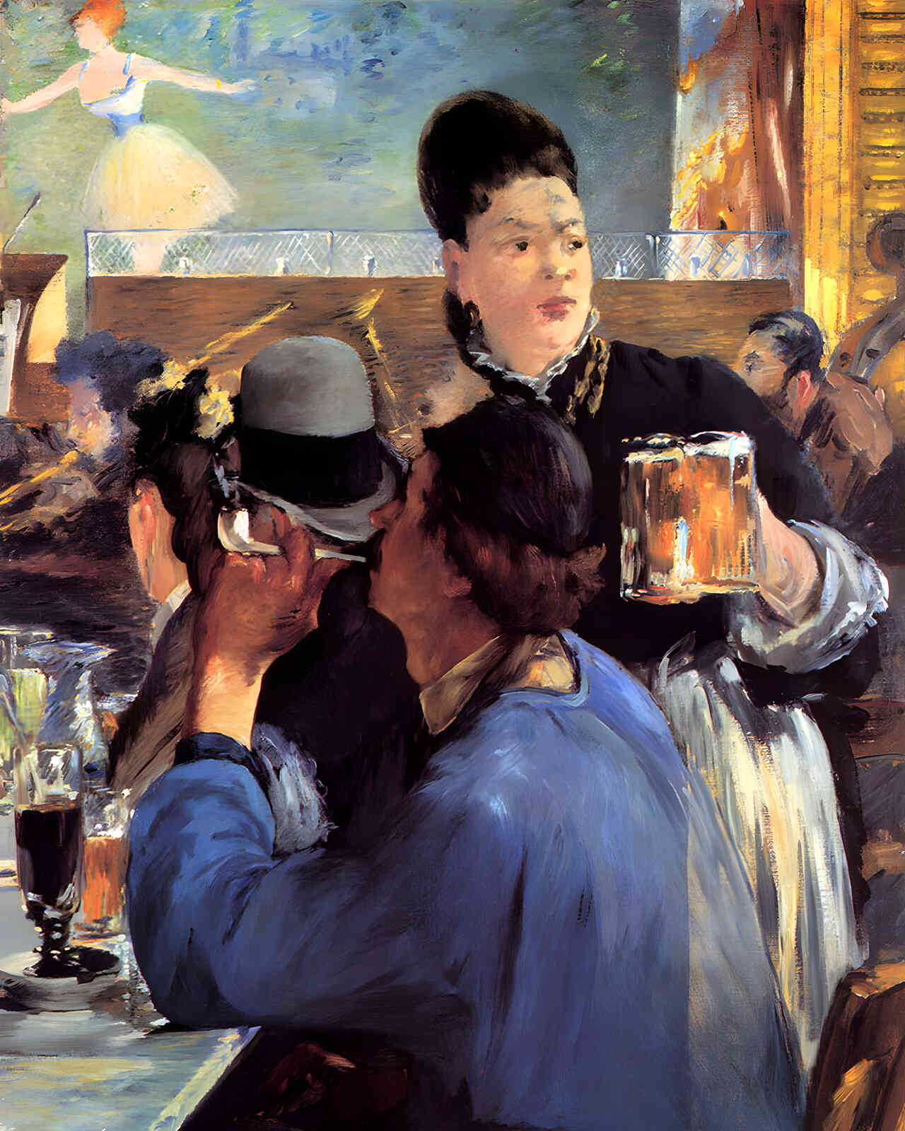 Corner of a Cafe-Concert 1880 Painting by Edouard Manet 8x10" Art Print
