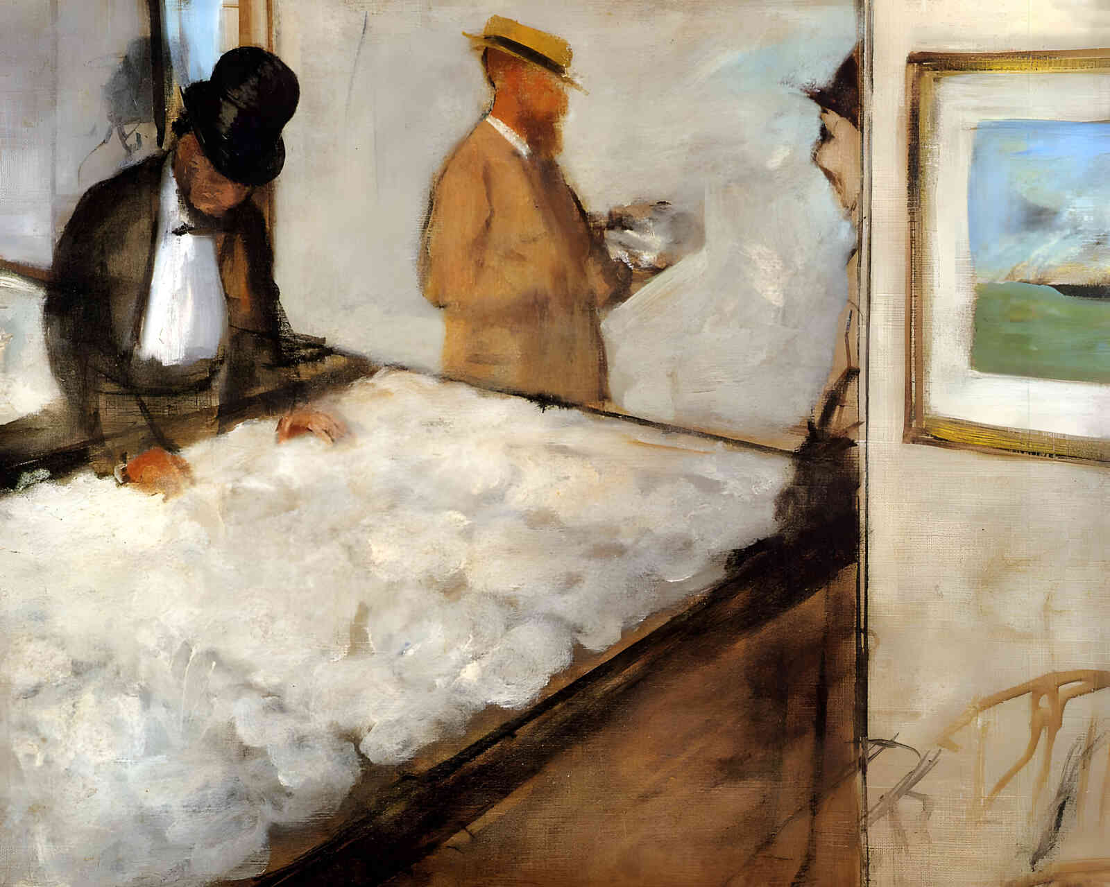 Cotton Merchants in New Orleans 1873 Painting by Edgar Degas 8x10" Art Print