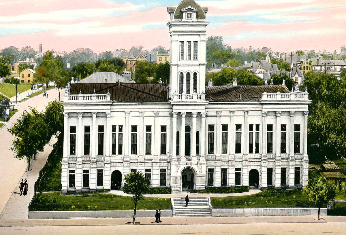 County Court House Montgomery Alabama in 1906 Vintage Print (7 Sizes)