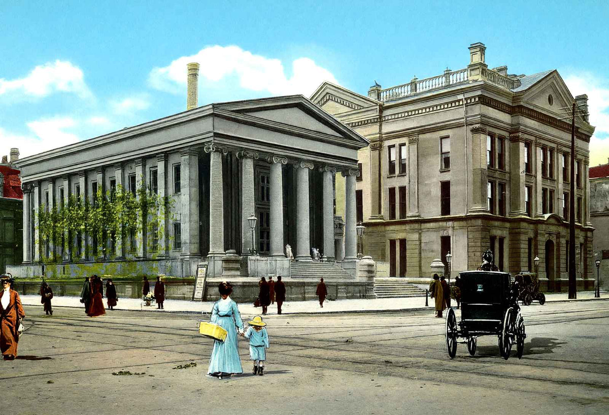 Court Houses Dayton Ohio in 1906 Vintage Print (7 Sizes) - Reproduction
