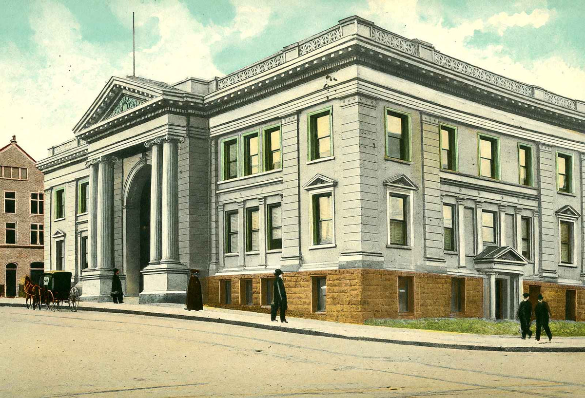 County Building Springfield Ohio in 1907 Vintage Print (7 Sizes) - Restored