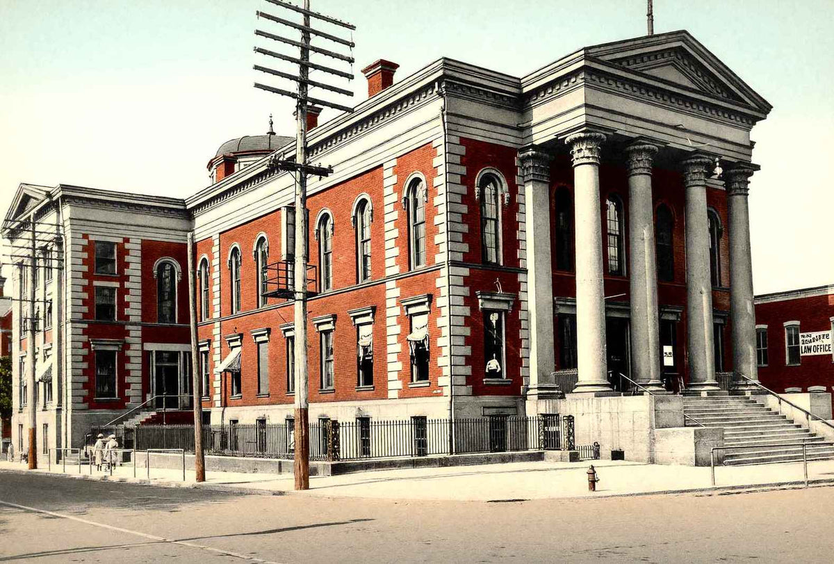 Court House Belleville Illinois in 1905 Vintage Print (7 Sizes) - Reproduction
