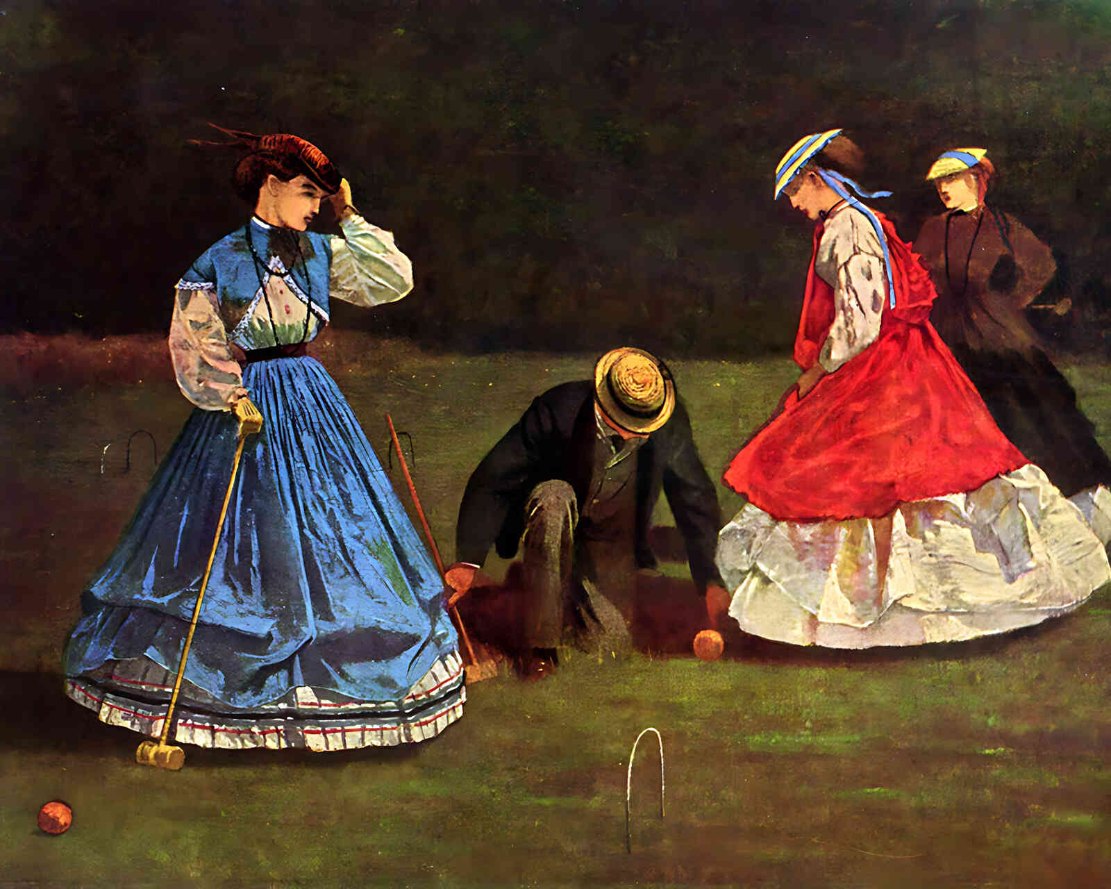 Croquet Scene Painting by Winslow Homer 8x10" Art Print Archival Paper