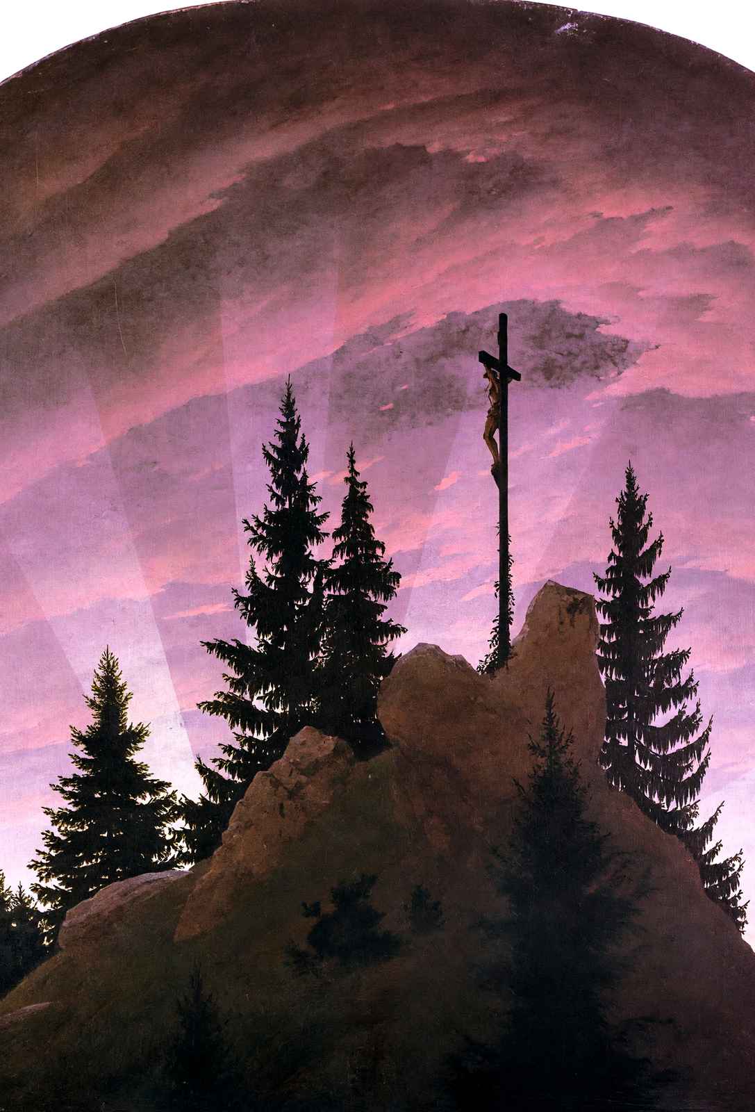 Cross in the Mountains (Tetschen Altar) 1808 by Friedrich Art Print (6 Sizes)