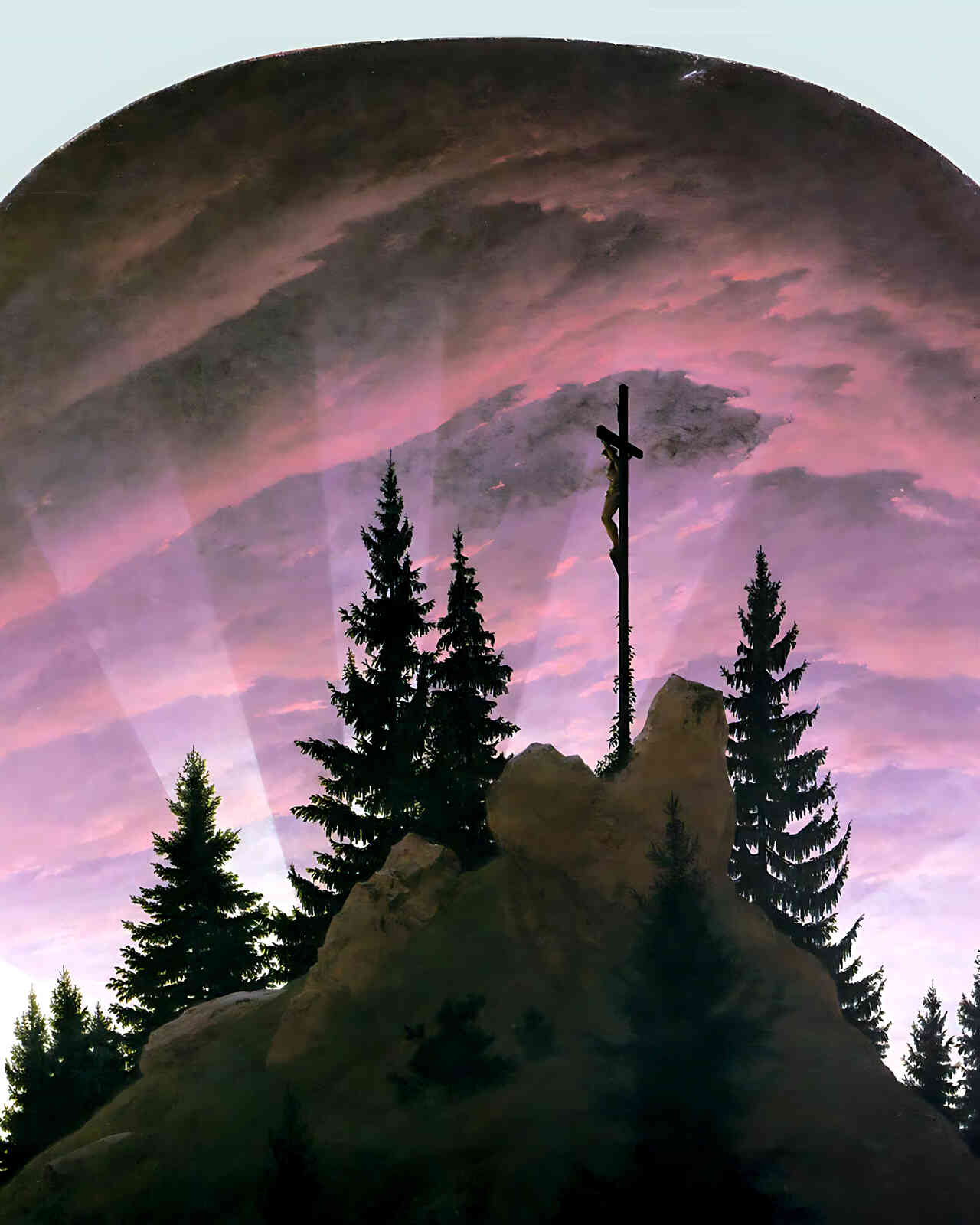 Cross in the Mountains (Tetschen Altar) by Caspar David Friedrich 8x10" Print