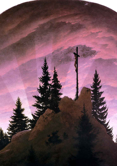 Cross in the Mountains (Tetschen Altar) 1808 by Friedrich Art Print (6 Sizes)