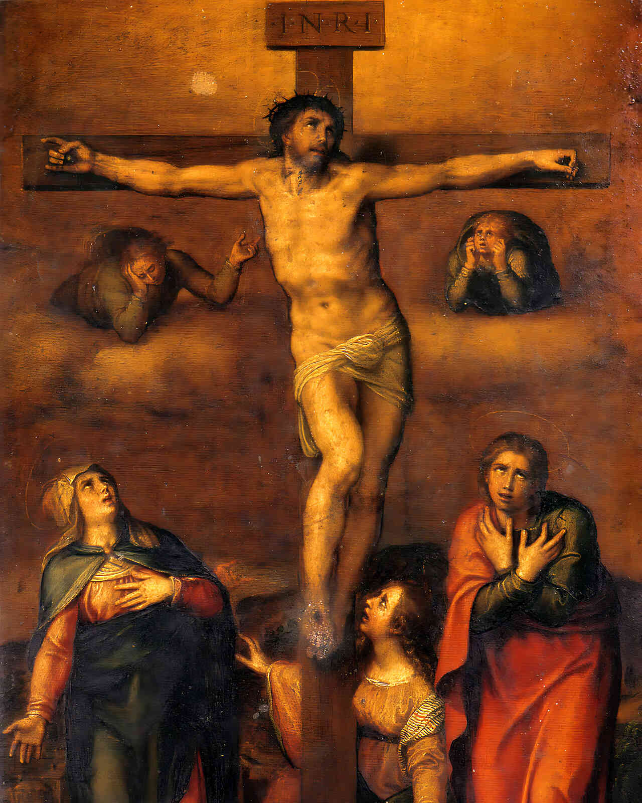 Crucifixion Painting by Michelangelo 8x10" Art Print (Premium Print)