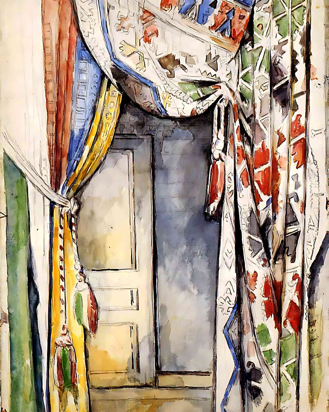 Curtains Painting by Paul Cezanne 8x10" Art Print - Acid Free