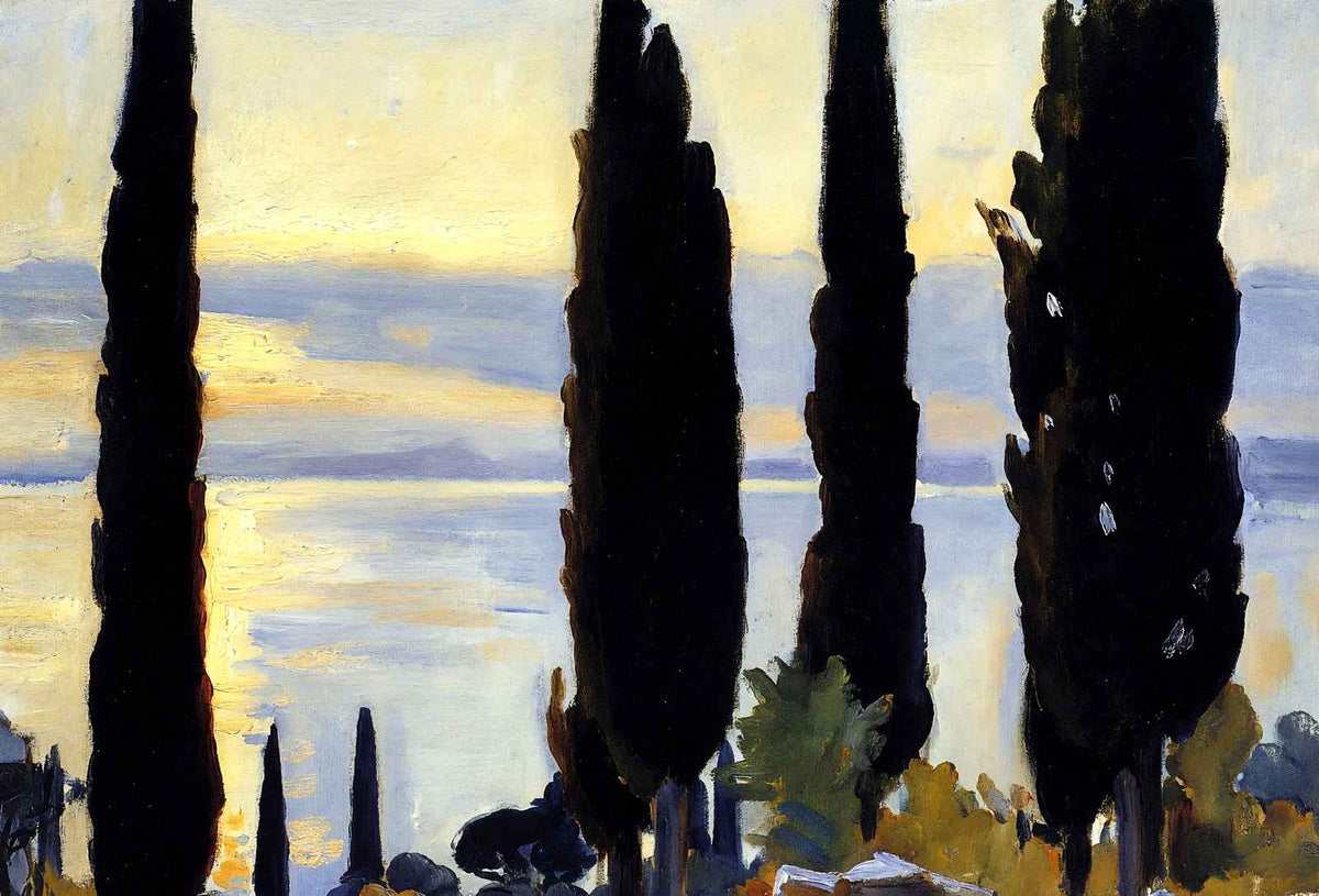 Cypress Trees at San Vigilio Art Print 1913 by John Singer Sargent (6 Sizes)