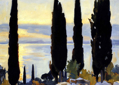 Cypress Trees at San Vigilio Art Print 1913 by John Singer Sargent (6 Sizes)