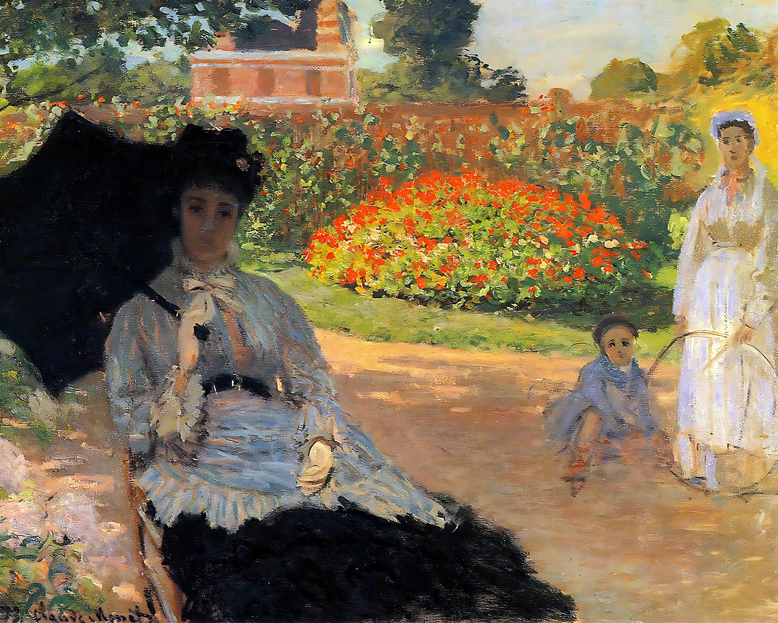 Camille Monet in the Garden Painting by Claude Monet 8x10" Art Print