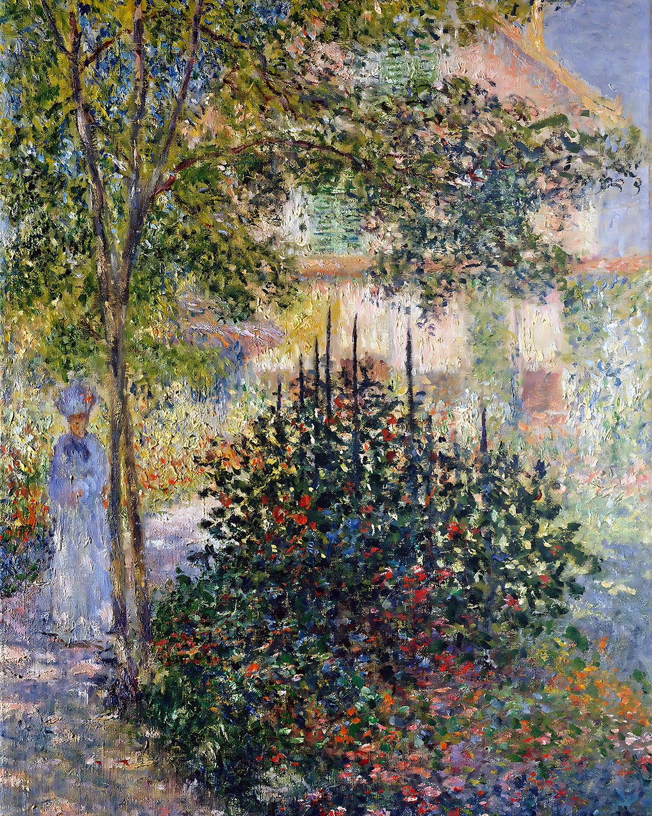 Camille Monet in the Garden at the House in Argenteuil Painting by Claude Monet 8x10" Art Print