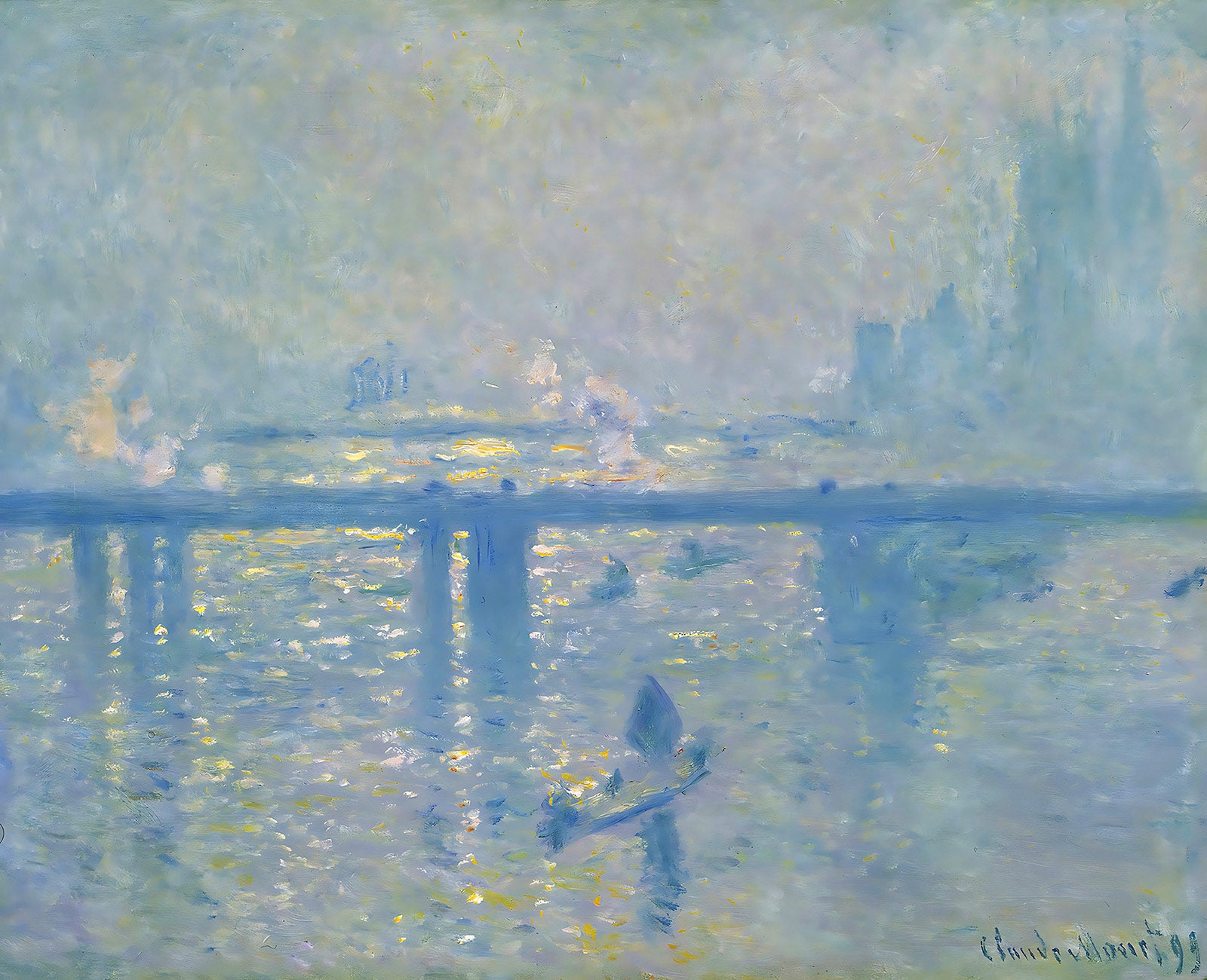 Charing Cross Bridge (1899) Painting by Claude Monet 8x10" Art Print
