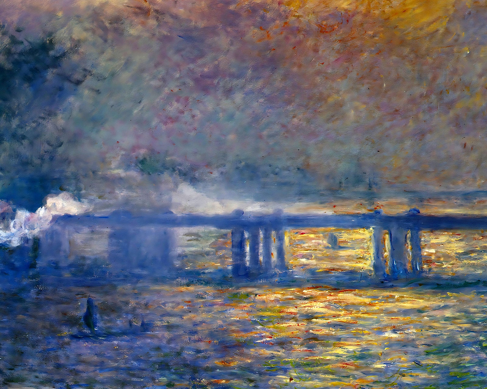 Charing Cross Bridge (1903) Painting by Claude Monet 8x10" Art Print