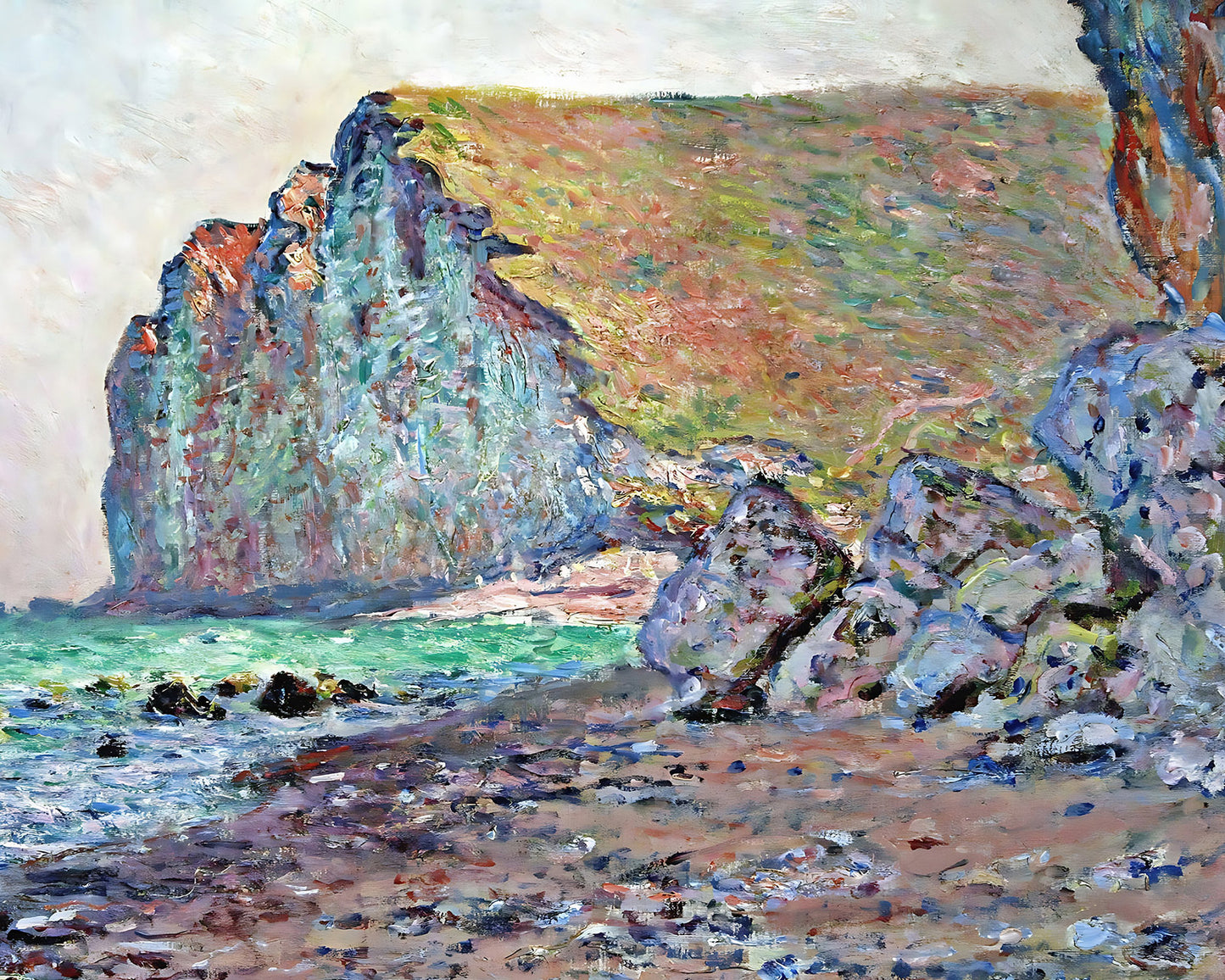 Cliffs of Les Petites-Dalles Painting by Claude Monet 8x10" Art Print