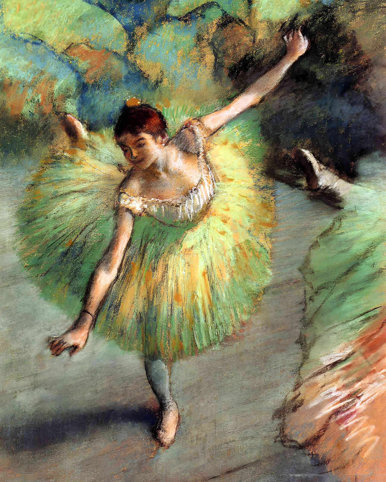 Dancer Tilting 1883 Painting by Edgar Degas 8x10" Art Print