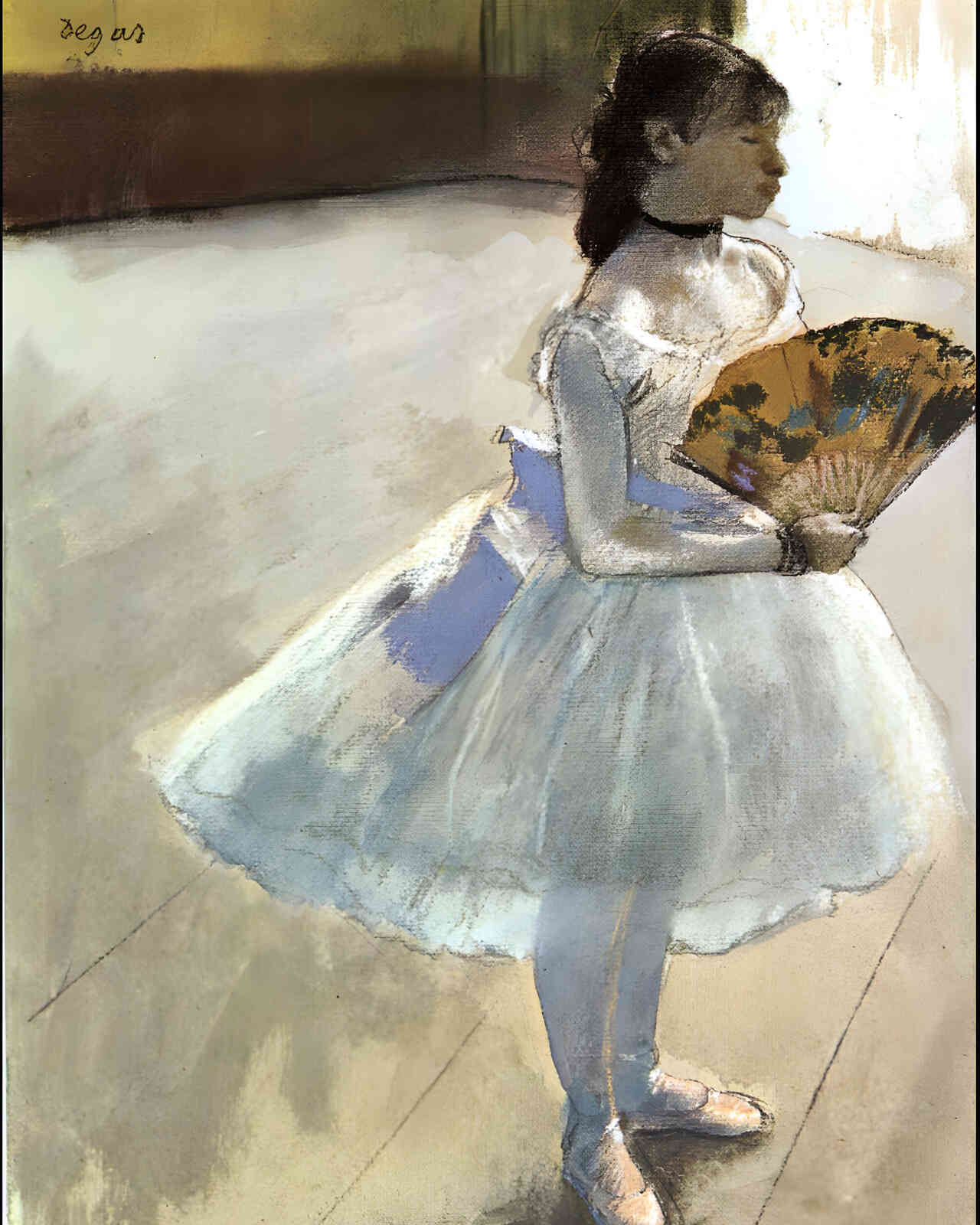 Dancer with a Fan 1879 Painting by Edgar Degas 8x10" Art Print