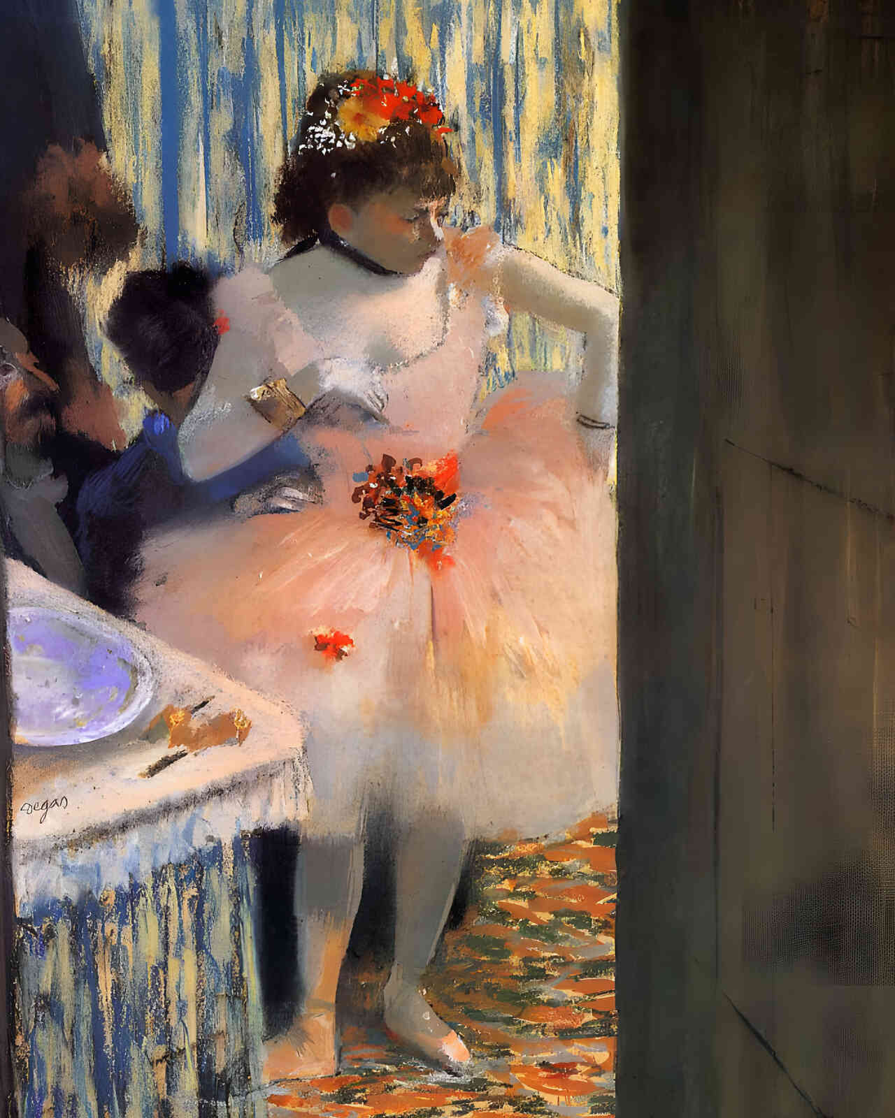 Dancer in Her Dressing Room 1880 Painting by Edgar Degas 8x10" Art Print
