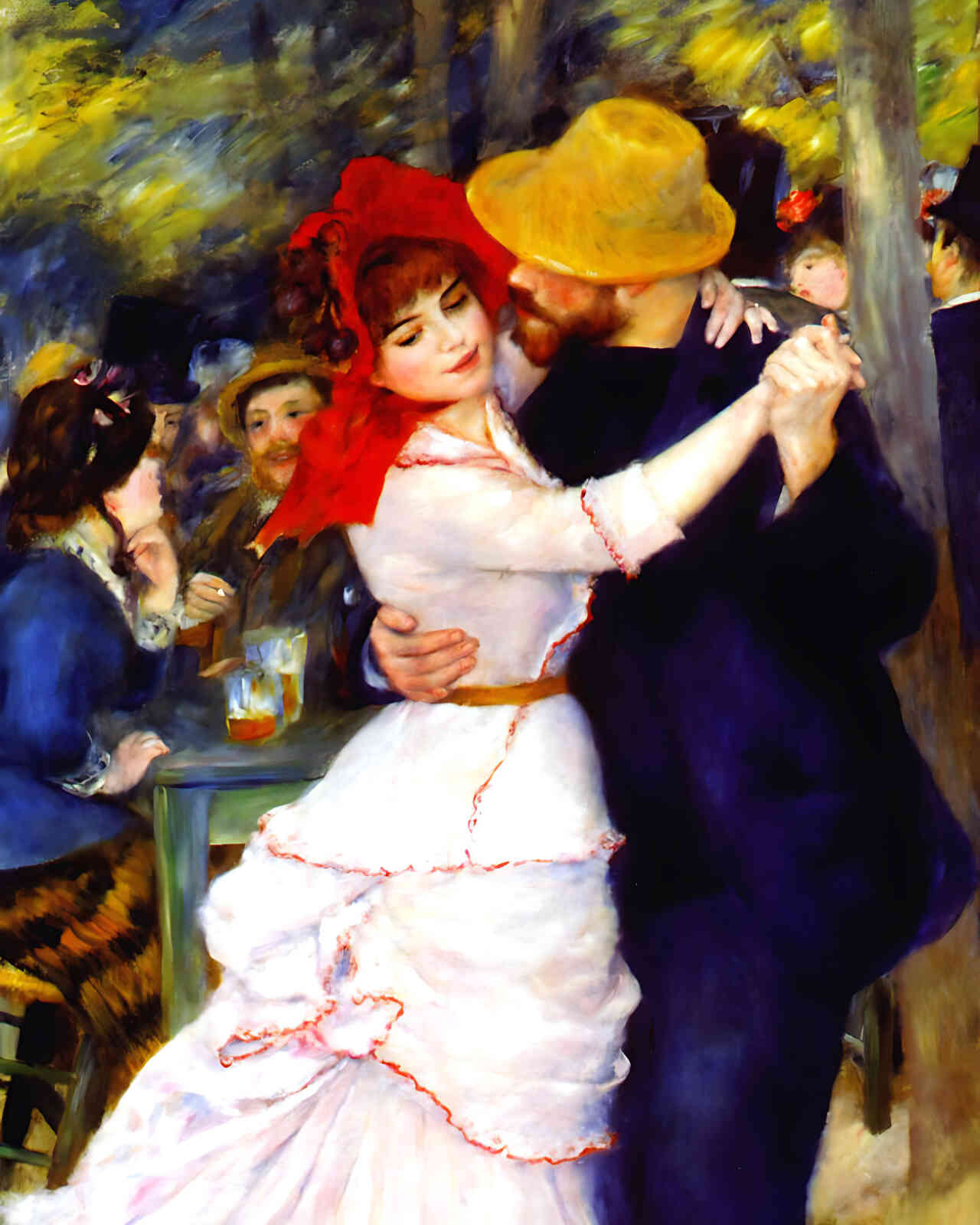 Dance at Bougival Painting by Pierre-Auguste Renoir 8x10" Art Print - Acid Free
