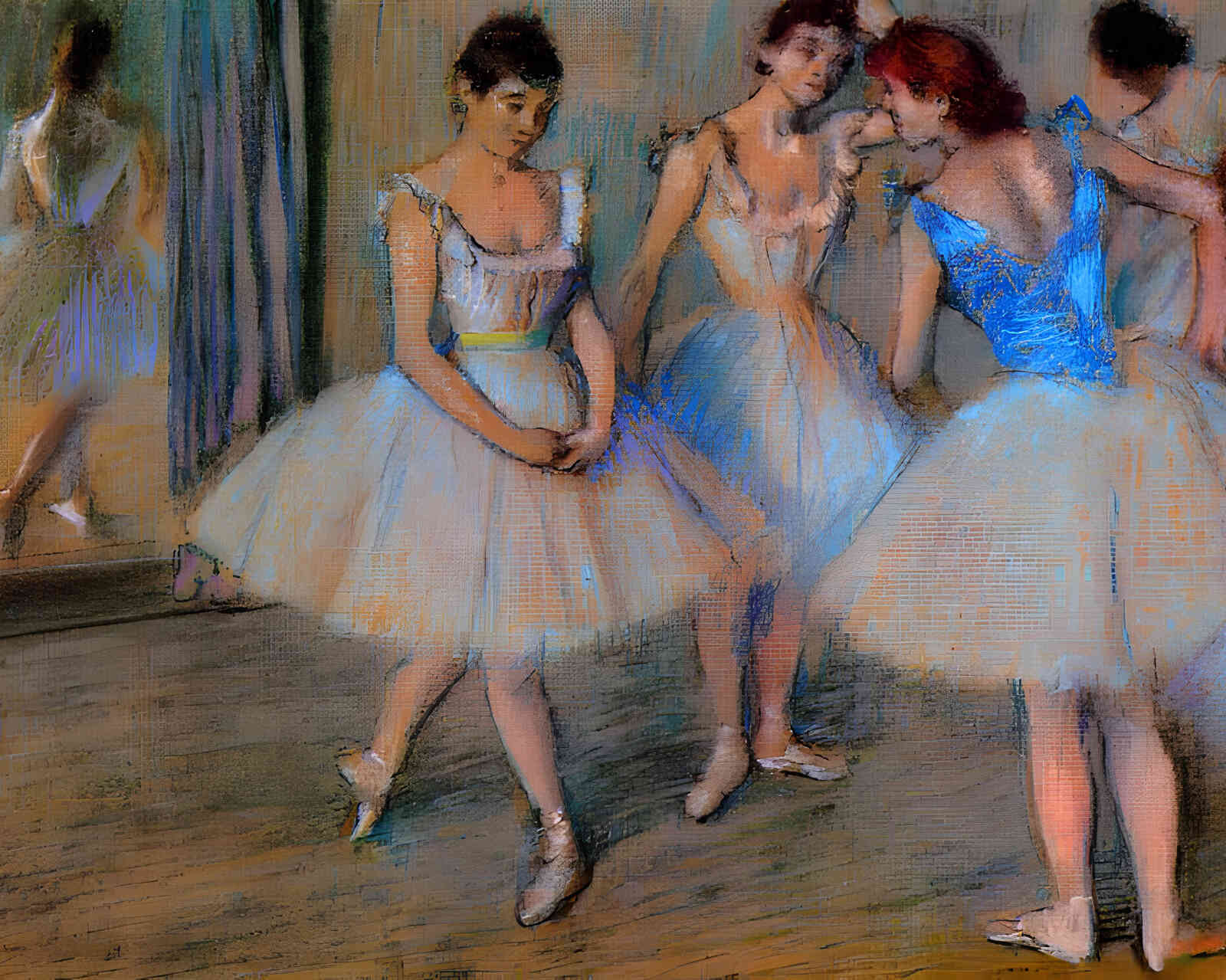 Dancers in a Studio 1884 Painting by Edgar Degas 8x10" Art Print