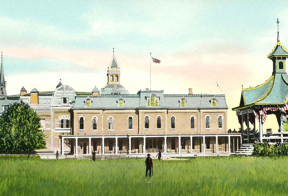 Soldiers Home Headquarters Dayton in 1906 Vintage Print (7 Sizes) - Restored