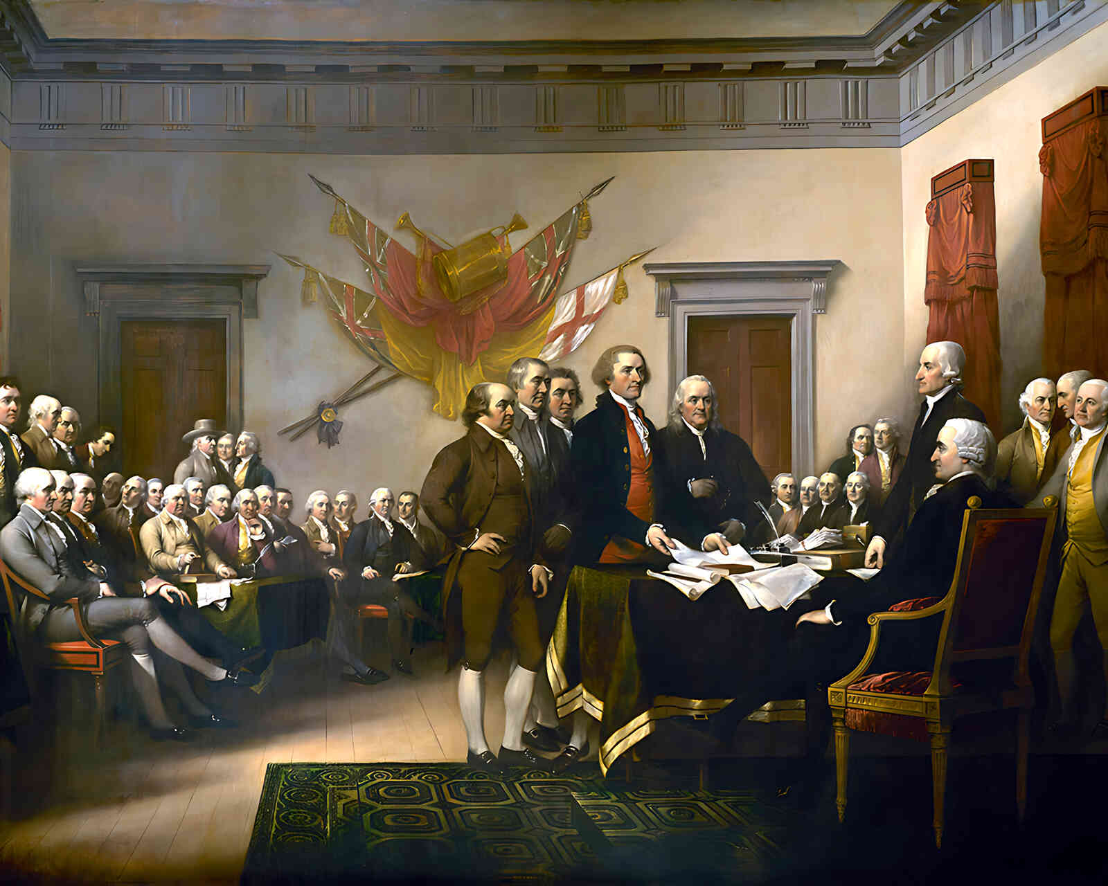Declaration of Independence 1819 Painting by John Trumbull 8x10" Art Print