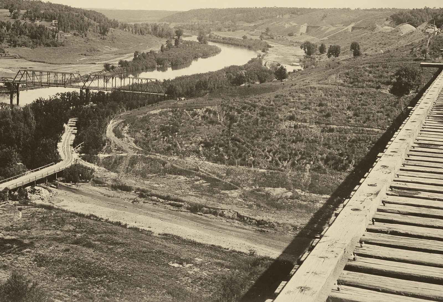 Des Moines River Boone Iowa in 1905 Vintage Print (7 Sizes) - Enhanced