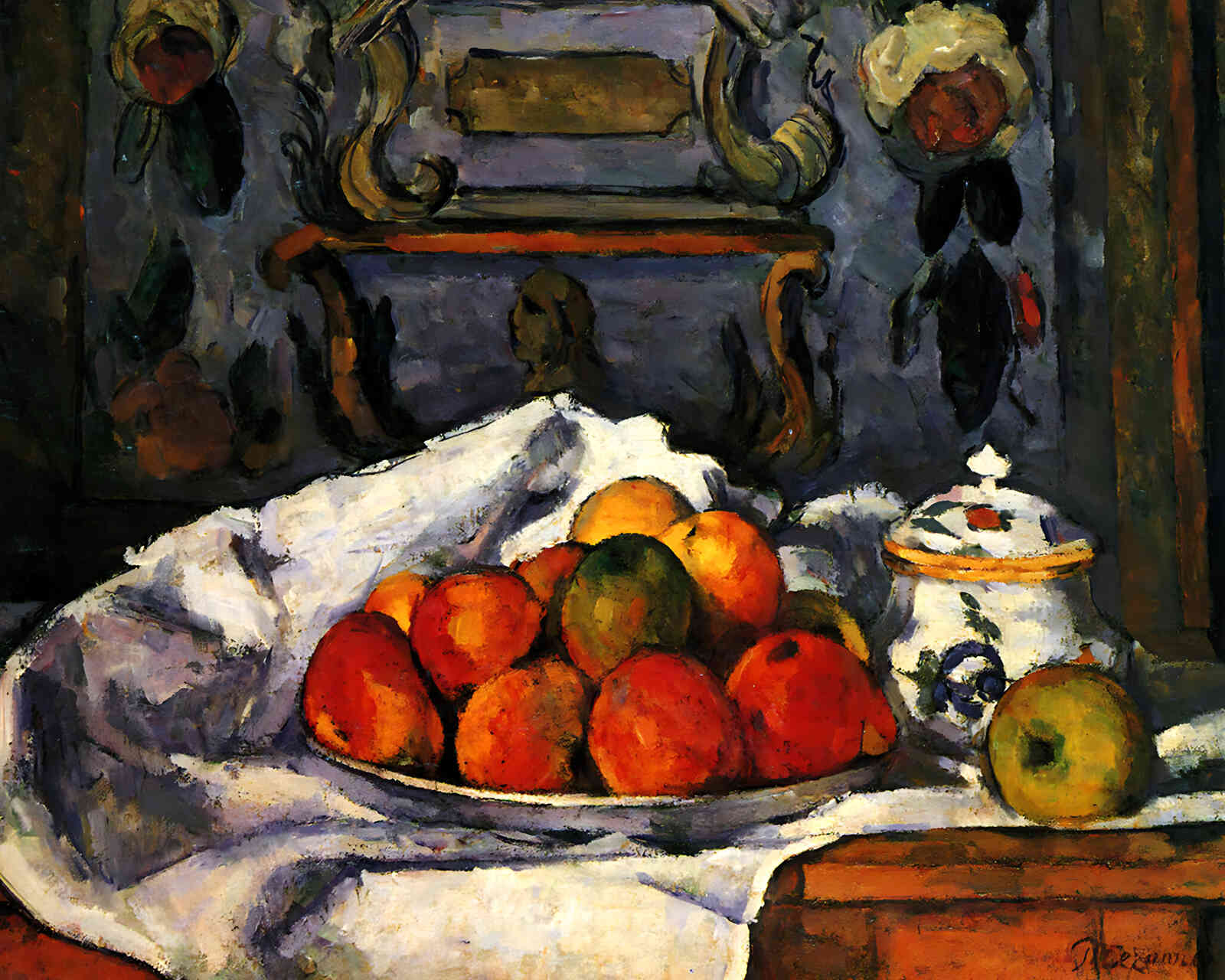 Dish of Apples Painting by Paul Cezanne 8x10" Art Print - Premium Quality