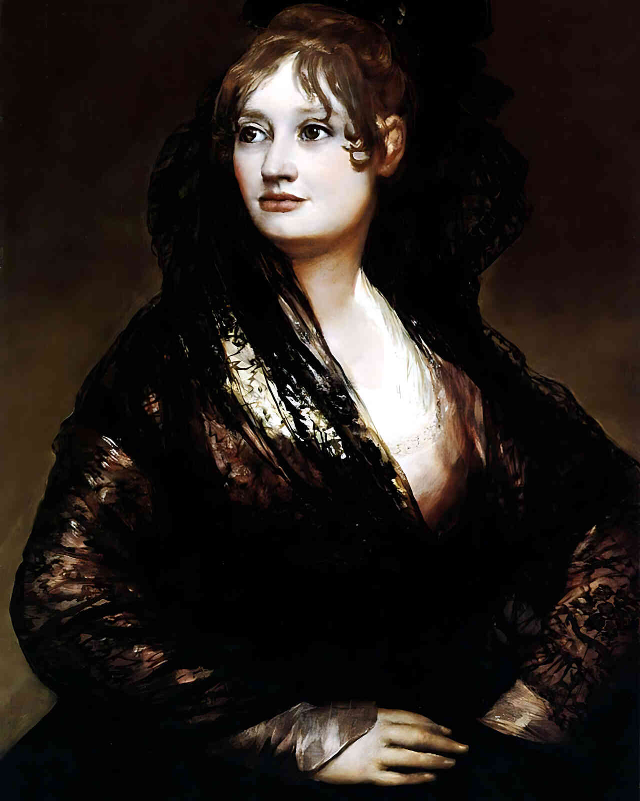 Dona Isabel De Porcel Painting by Francisco Goya 8x10" Art Print - Restored