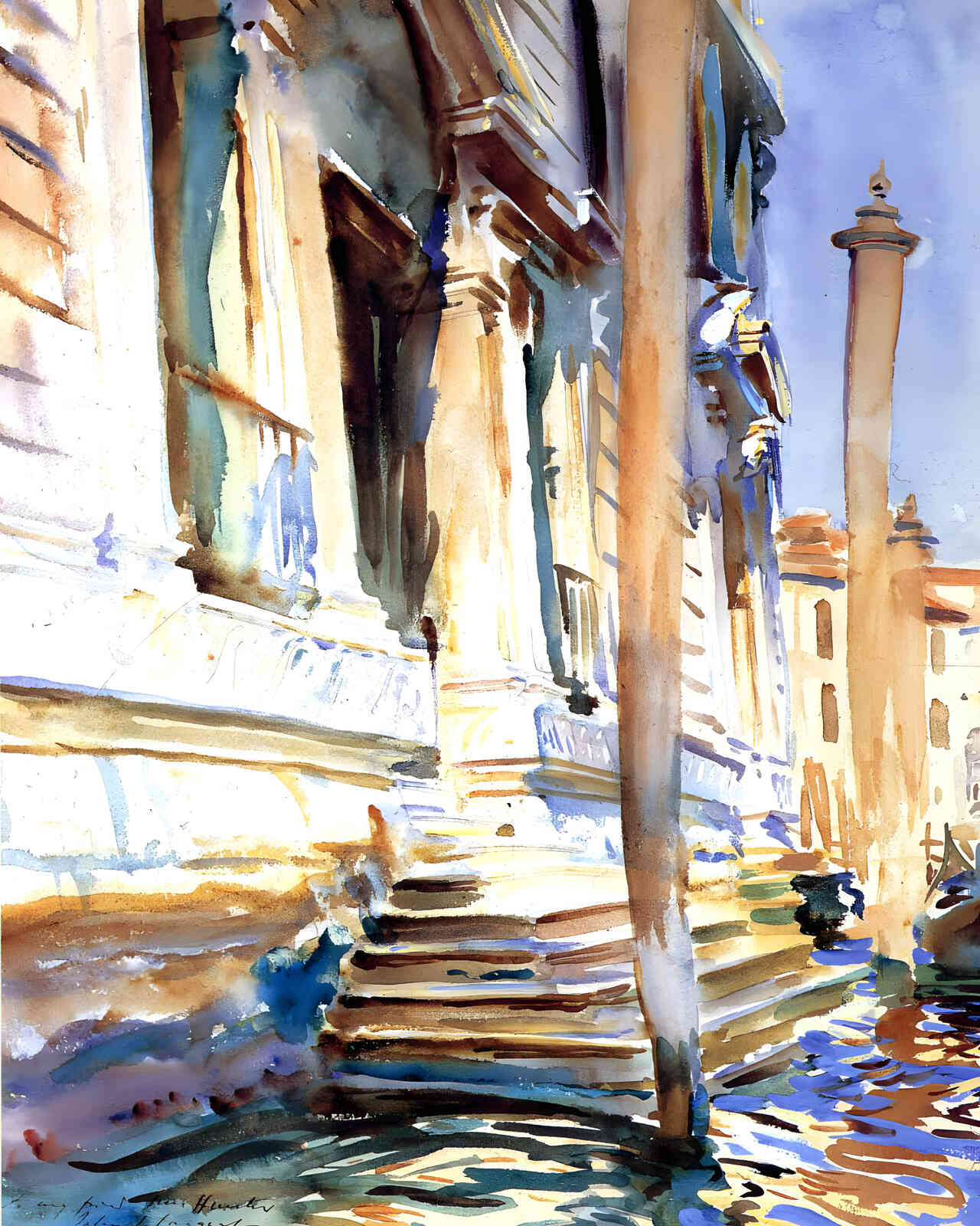 Doorway of a Venetian Palace 1907 Painting by John Singer Sargent 8x10" Art Print