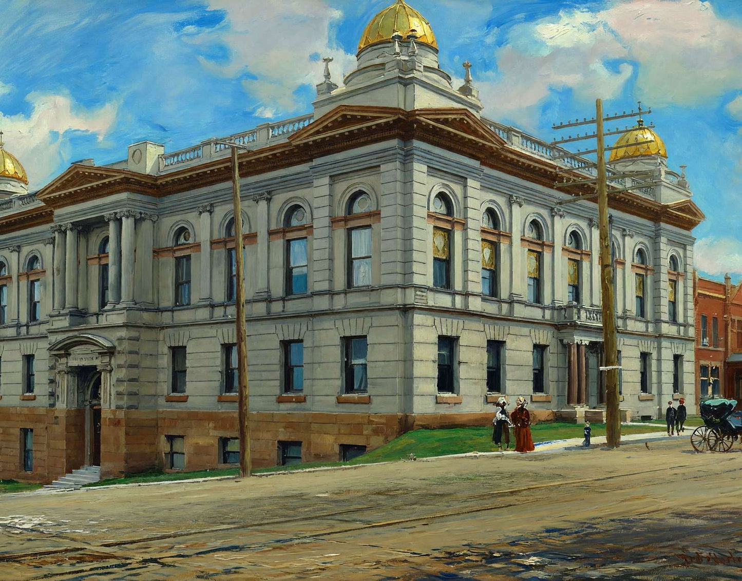 Masonic Temple Duluth in 1907 Art Print (7 Sizes) - Restored
