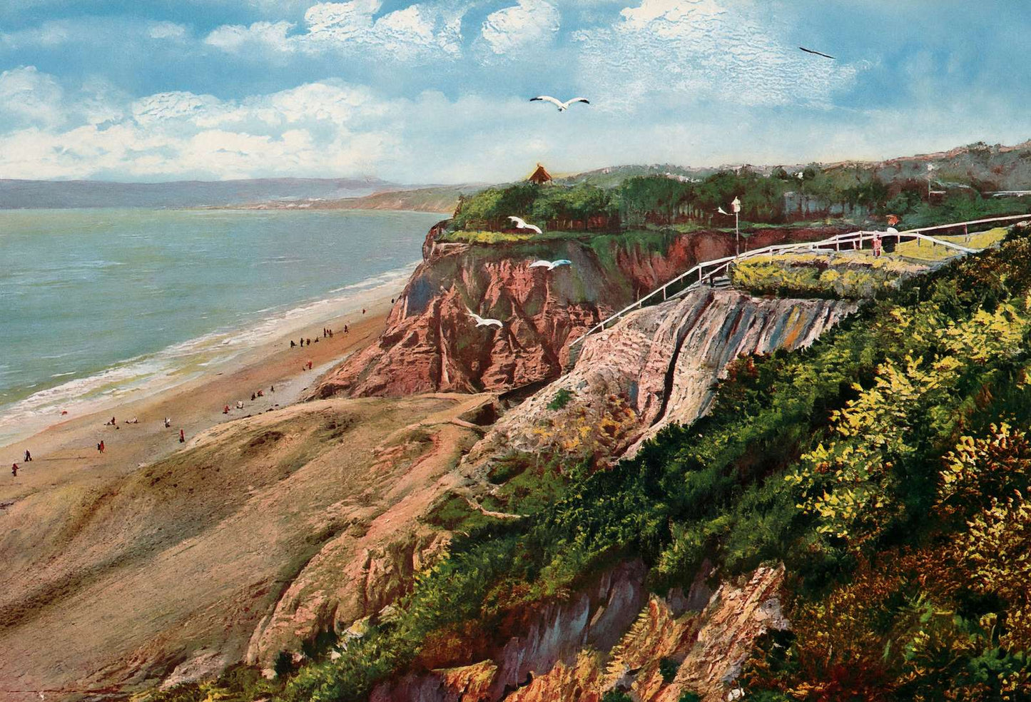 Durley Chine Bournemouth in 1904 Vintage Print (7 Sizes) - Archival Paper