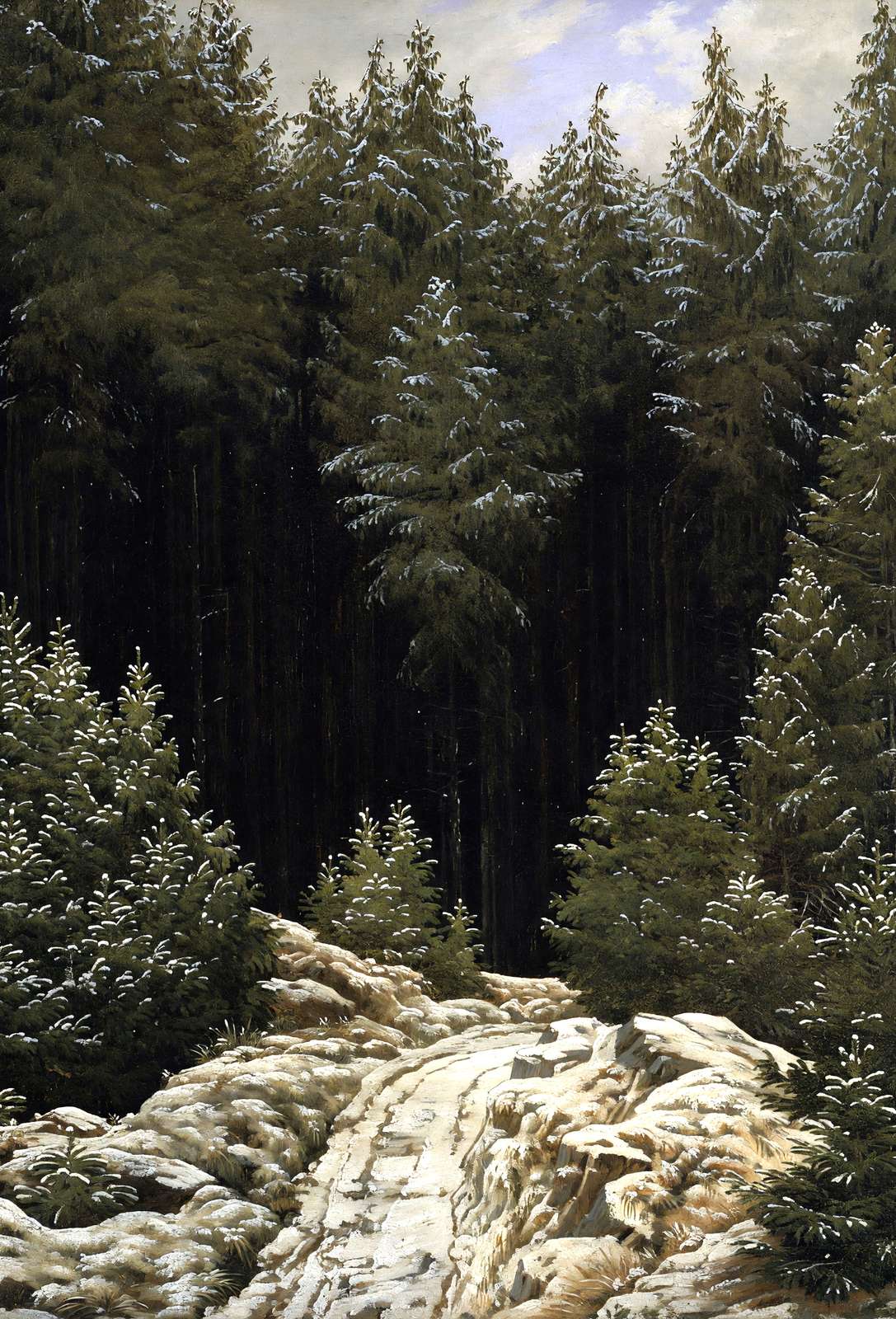 Early Snow 1828 Painting by Caspar David Friedrich Fine Art Print (6 Sizes)