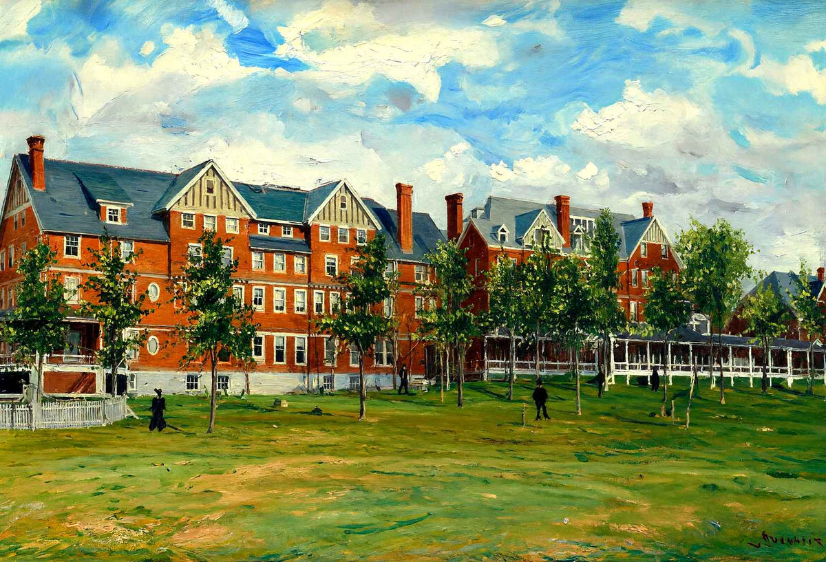 Hotel Northfield, Massachusetts in 1907 Art Print (7 Sizes) - Premium Print