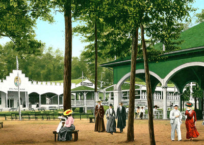 Electric Park Montgomery Alabama in 1906 Vintage Print (7 Sizes) - Retouched