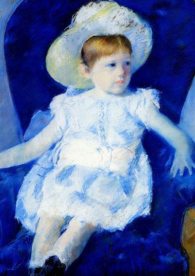 Elsie in a Blue Chair Art Print 1880 Painting by Mary Cassatt (6 Sizes)
