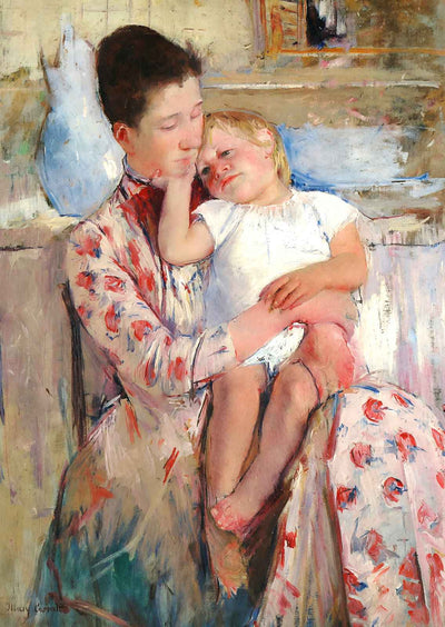 Emmie and Her Child Art Print 1889 Painting by Mary Cassatt (6 Sizes)
