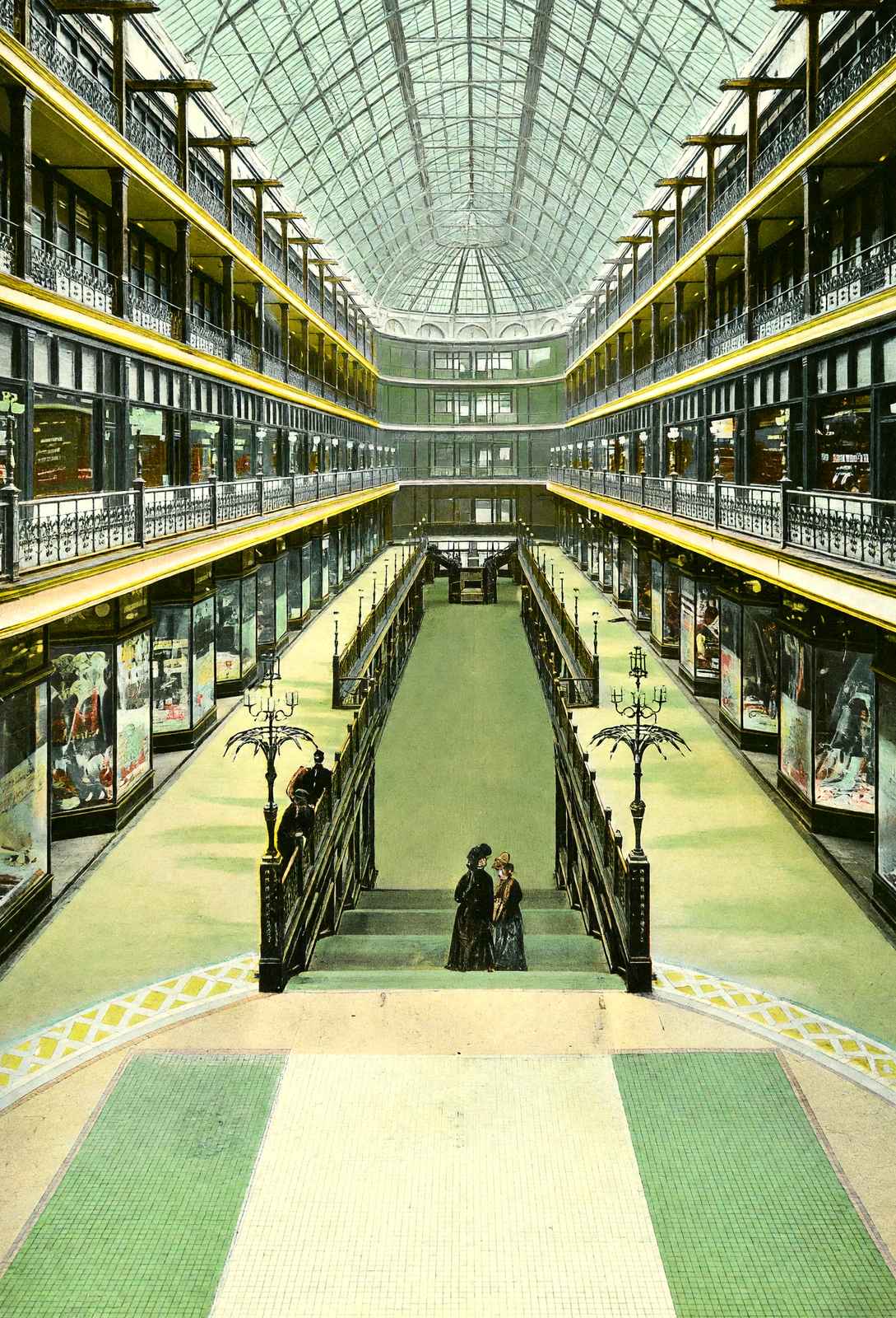 Euclid Avenue Arcade Cleveland in 1907 Vintage Print (7 Sizes) - Premium Print