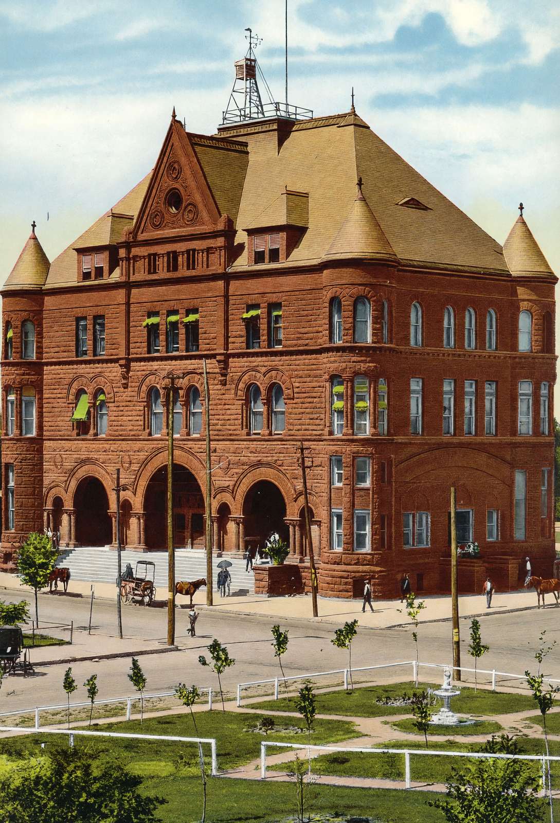 Federal Building Fort Worth in 1906 Vintage Print (7 Sizes) - High Quality