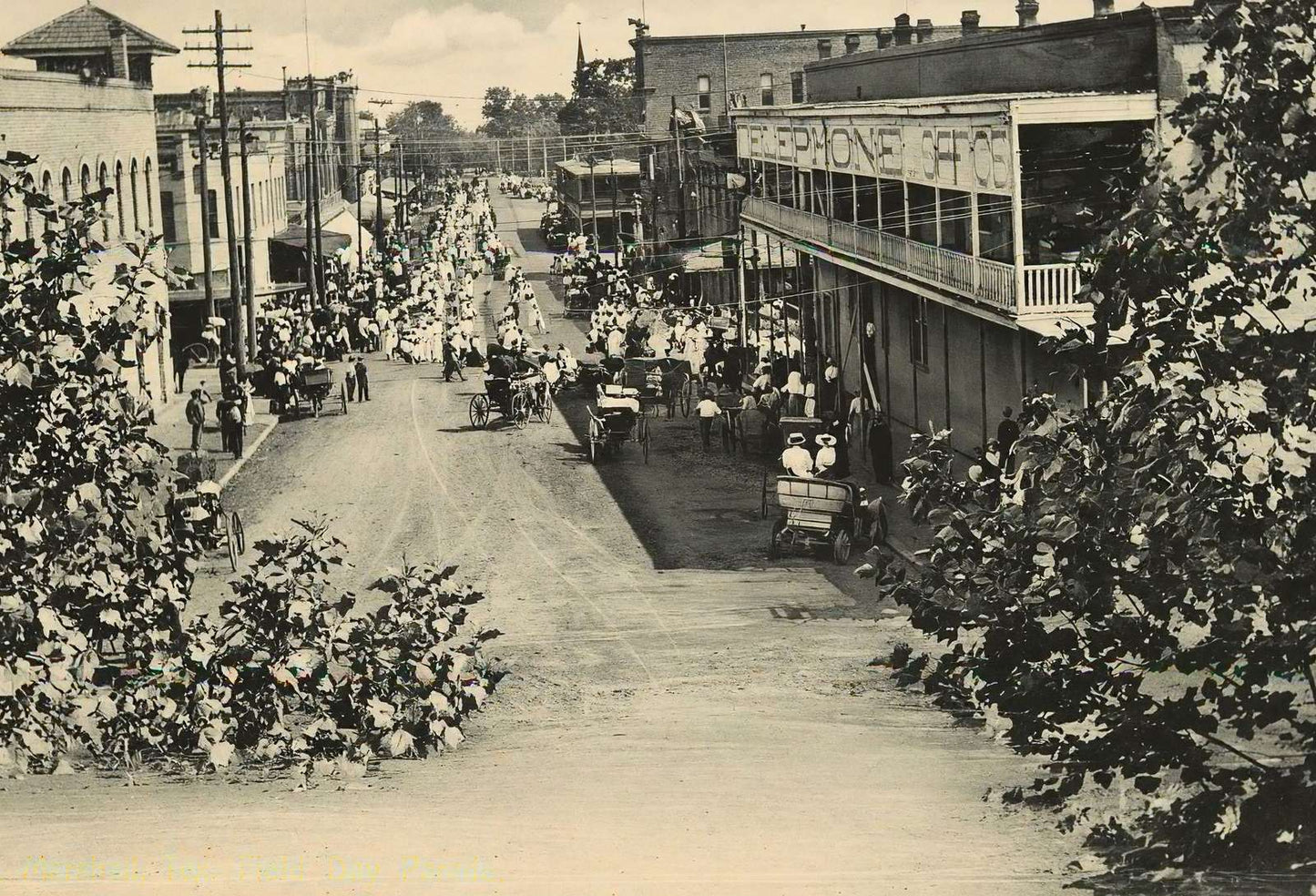 Field Day Parade Marshall Texas in 1911 Vintage Print (7 Sizes) - Acid Free