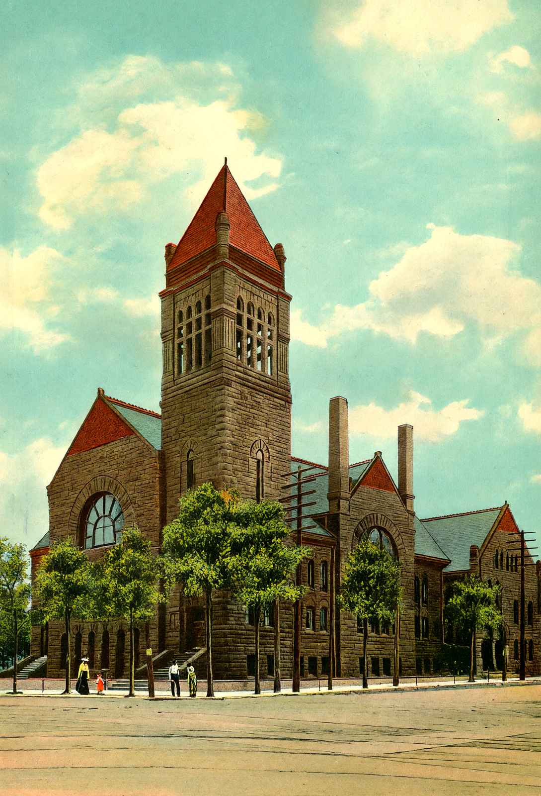 First Methodist Church Birmingham Alabama in 1906 Vintage Print (7 Sizes)