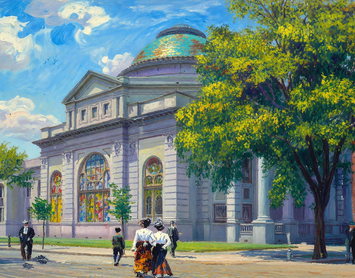First Baptist Church Augusta GA in 1905 Art Print (7 Sizes) - Premium Print