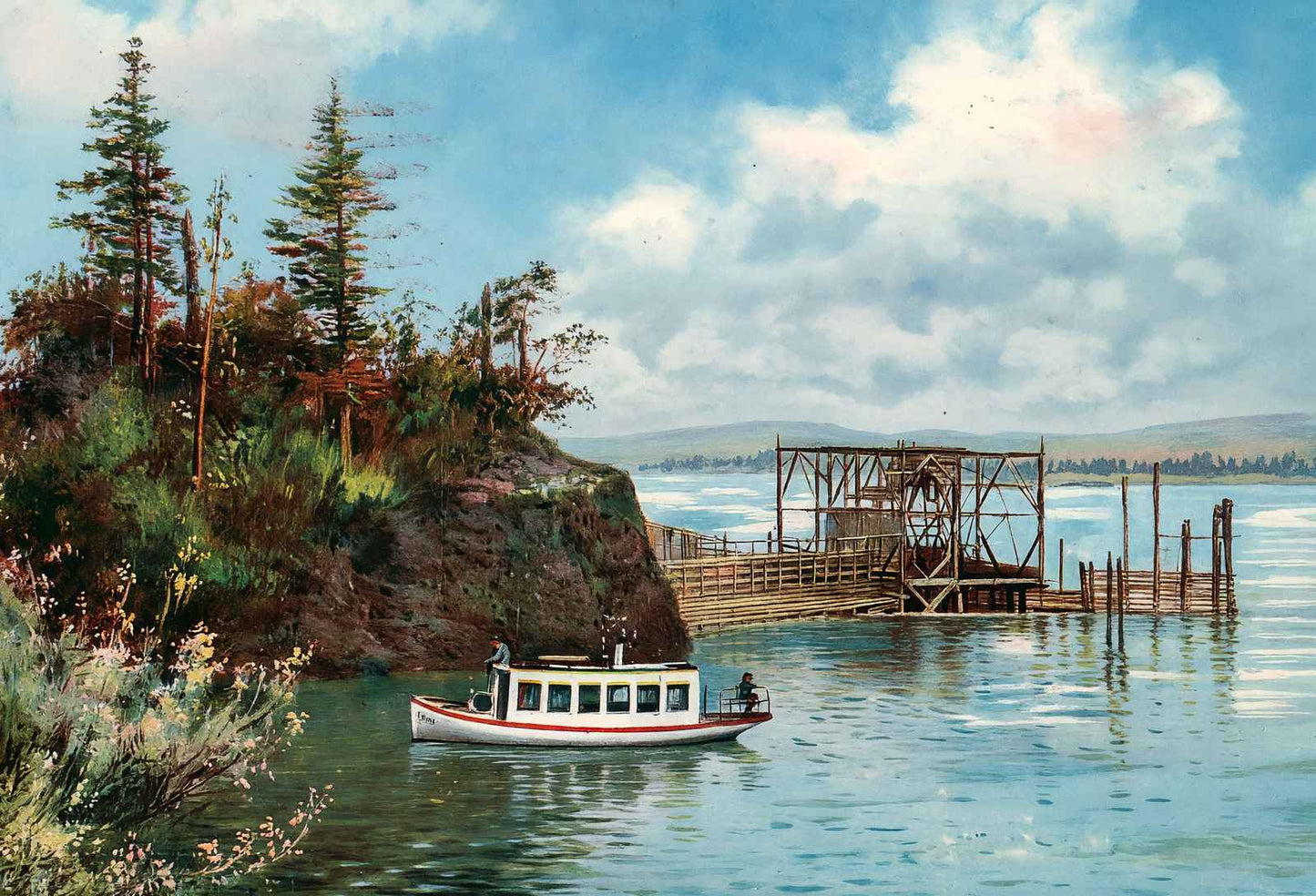 Fish Trap on the Columbia River Oregon in 1908 Vintage Print (7 Sizes)