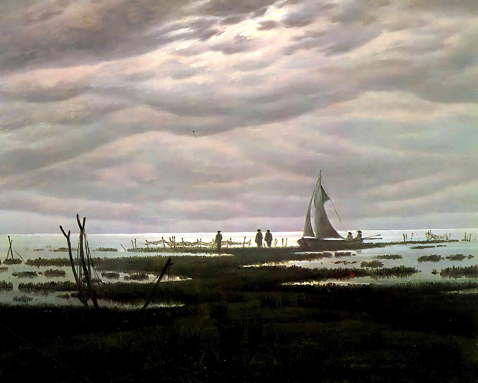 Flat Country Shank at Bay of Greifswald by Caspar David Friedrich 8x10" Print